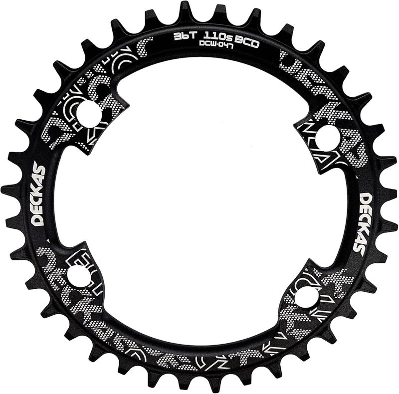 DECKAS Round Chainring 110BCD 4-Bolt 36T 38T 40T 42T 44T 46T 48T 50T 52T Narrow Wide Chainring for 7/8/9/10/11/12 - Speed - Image 1